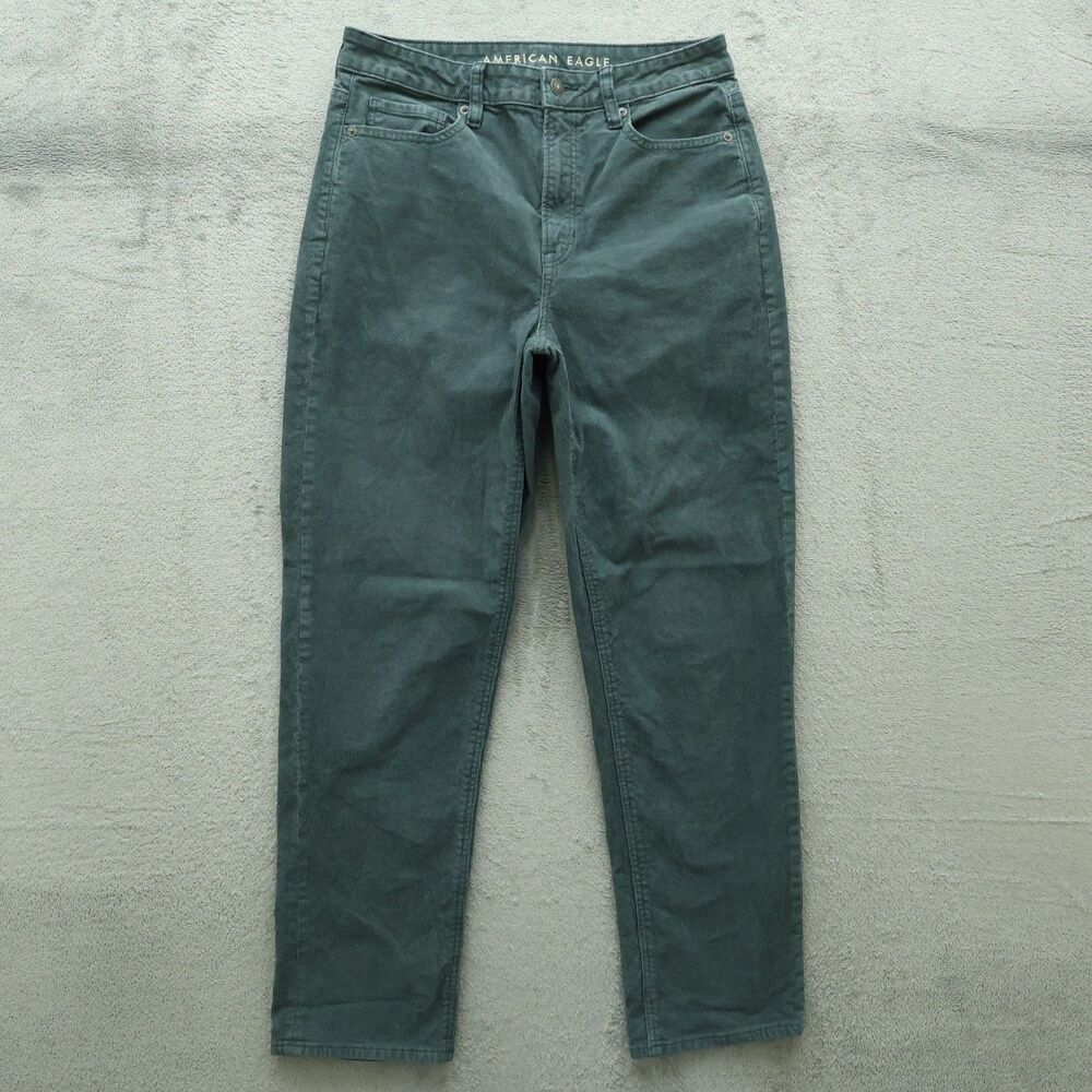 American Eagle Mom Jeans Womens Size 6R High-Rise Straight Corduroy 27.5" Inseam